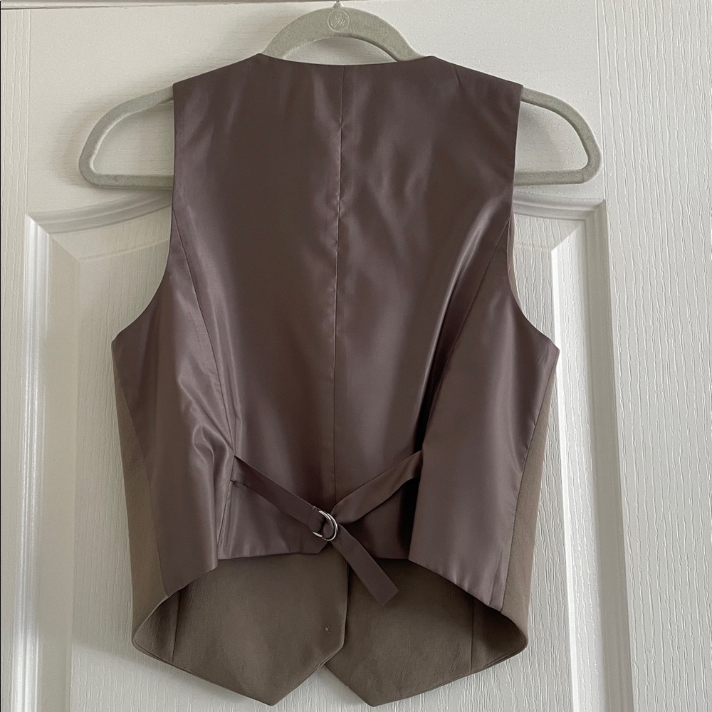 Wilfred Taupe Button-Front Vest - Picture 3 of 4